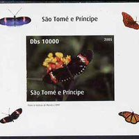 St Thomas & Prince Islands 2005 Butterflies #2 individual imperf deluxe sheet unmounted mint. Note this item is privately produced and is offered purely on its thematic appeal