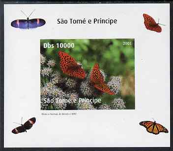 St Thomas & Prince Islands 2005 Butterflies #3 individual imperf deluxe sheet unmounted mint. Note this item is privately produced and is offered purely on its thematic appeal