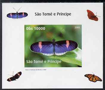 St Thomas & Prince Islands 2005 Butterflies #4 individual imperf deluxe sheet unmounted mint. Note this item is privately produced and is offered purely on its thematic appeal