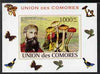 Comoro Islands 2008 Botanists & Fungi #1 - Charles Edwin Bessey individual imperf deluxe sheet unmounted mint. Note this item is privately produced and is offered purely on its thematic appeal, it has no postal validity