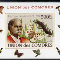 Comoro Islands 2008 Entomologists & Butterflies #4 John Henry Comstock individual imperf deluxe sheet unmounted mint. Note this item is privately produced and is offered purely on its thematic appeal, it has no postal validity
