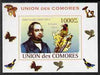 Comoro Islands 2008 Ornithologists & Birds #6 John Gould 1,000f individual imperf deluxe sheet unmounted mint. Note this item is privately produced and is offered purely on its thematic appeal, it has no postal validity