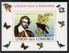 Comoro Islands 2008 Ornithologists & Birds #5 John James Audubon 400f individual imperf deluxe sheet unmounted mint. Note this item is privately produced and is offered purely on its thematic appeal, it has no postal validity