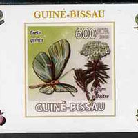 Guinea - Bissau 2009 Butterflies & Flowers #1 individual imperf deluxe sheet unmounted mint. Note this item is privately produced and is offered purely on its thematic appeal