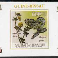 Guinea - Bissau 2009 Butterflies & Flowers #2 individual imperf deluxe sheet unmounted mint. Note this item is privately produced and is offered purely on its thematic appeal