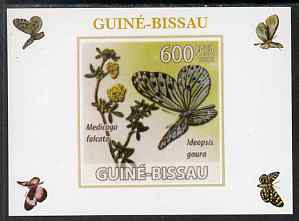 Guinea - Bissau 2009 Butterflies & Flowers #2 individual imperf deluxe sheet unmounted mint. Note this item is privately produced and is offered purely on its thematic appeal