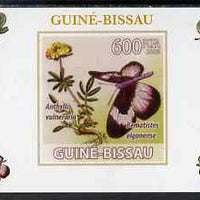 Guinea - Bissau 2009 Butterflies & Flowers #3 individual imperf deluxe sheet unmounted mint. Note this item is privately produced and is offered purely on its thematic appeal