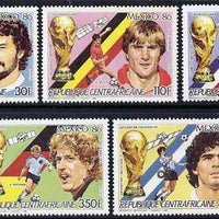 Central African Republic 1986 Football World Cup perf set of 5 unmounted mint SG 1215-18