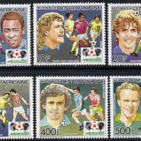 Central African Republic 1985 Football World Cup perf set of 6 unmounted mint SG 1117-22