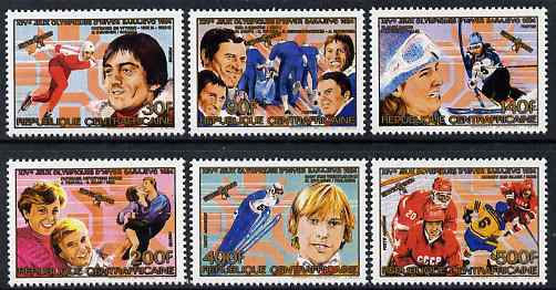 Central African Republic 1986 Winter Olympic Gold Medallists perf set of 6 unmounted mint SG 1048-53