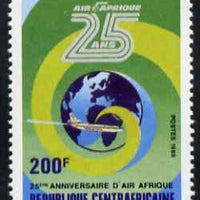 Central African Republic 1986 25th Anniversary of Air Afrique 200f unmounted mint SG 1229