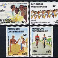 Central African Republic 1986 Franco-Central Africa week perf set of 4 unmounted mint SG 1193-6