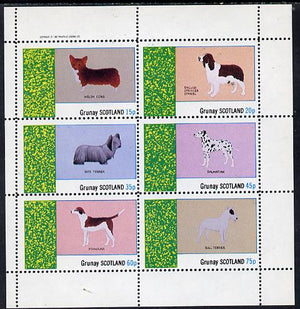 Grunay 1982 Dogs (Corgi, Dalmation, Bull Terrier etc) perf set of 6 values (15p to 75p) unmounted mint