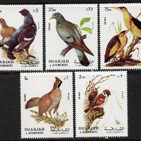 Sharjah 1972 Birds #1 perf set of 5 unmounted mint, Mi 1036-40A