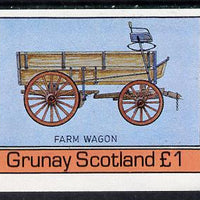 Grunay 1982 Transport (Farm Wagon) imperf souvenir sheet (£1 value) unmounted mint