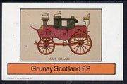 Grunay 1982 Transport (Mail Coach) imperf deluxe sheet (£2 value) unmounted mint