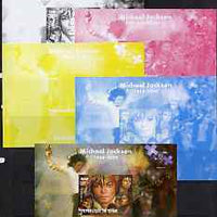 Chad 2009 Michael Jackson #1 m/sheet the set of 5 imperf progressive proofs comprising the 4 individual colours plus all 4-colour composite, unmounted mint.