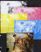 Chad 2009 Michael Jackson #1 m/sheet the set of 5 imperf progressive proofs comprising the 4 individual colours plus all 4-colour composite, unmounted mint.