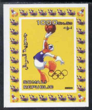 Somalia 2006 Beijing Olympics (China 2008) #10 - Donald Duck Sports - Basketball imperf individual deluxe sheet unmounted mint. Note this item is privately produced and is offered purely on its thematic appeal