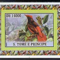 St Thomas & Prince Islands 2007 Birds #2 - Cotinga imperf individual deluxe sheet unmounted mint. Note this item is privately produced and is offered purely on its thematic appeal