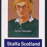 Staffa 1982 Artists (David Hockney) imperf souvenir sheet (£1 value) unmounted mint