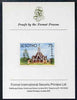 Lesotho 1980 Christmas 75s University Chapel imperf proof mounted on Format International Proof card, rare thus, as SG 429