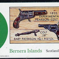 Bernera 1982 Pistols (Pearson Colt 31) imperf deluxe sheet (£2 value) unmounted mint