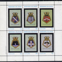 Bernera 1982 Badges (Sir Lancelot, Tidespring etc) perf set of 6 values (15p to 75p) unmounted mint