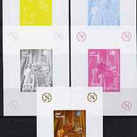 Chad 2009 Napoleon #2 Playing Chess & Nude deluxe sheet, the set of 5 imperf progressive proofs comprising the 4 individual colours plus all 4-colour composite, unmounted mint.