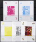 Chad 2009 Napoleon #6 Napoleon III deluxe sheet, the set of 5 imperf progressive proofs comprising the 4 individual colours plus all 4-colour composite, unmounted mint.