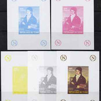 Chad 2009 Napoleon #8 Lucien Bonaparte deluxe sheet, the set of 5 imperf progressive proofs comprising the 4 individual colours plus all 4-colour composite, unmounted mint.