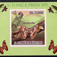 St Thomas & Prince Islands 2009 Butterflies #1 individual imperf deluxe sheet unmounted mint. Note this item is privately produced and is offered purely on its thematic appeal