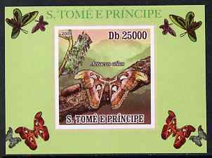 St Thomas & Prince Islands 2009 Butterflies #1 individual imperf deluxe sheet unmounted mint. Note this item is privately produced and is offered purely on its thematic appeal