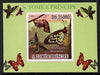 St Thomas & Prince Islands 2009 Butterflies #3 individual imperf deluxe sheet unmounted mint. Note this item is privately produced and is offered purely on its thematic appeal