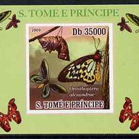 St Thomas & Prince Islands 2009 Butterflies #3 individual imperf deluxe sheet unmounted mint. Note this item is privately produced and is offered purely on its thematic appeal