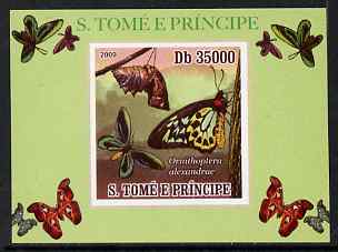 St Thomas & Prince Islands 2009 Butterflies #3 individual imperf deluxe sheet unmounted mint. Note this item is privately produced and is offered purely on its thematic appeal