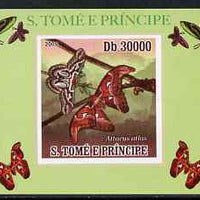 St Thomas & Prince Islands 2009 Butterflies #4 individual imperf deluxe sheet unmounted mint. Note this item is privately produced and is offered purely on its thematic appeal