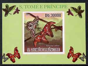 St Thomas & Prince Islands 2009 Butterflies #4 individual imperf deluxe sheet unmounted mint. Note this item is privately produced and is offered purely on its thematic appeal