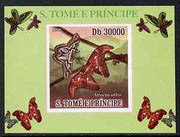 St Thomas & Prince Islands 2009 Butterflies #4 individual imperf deluxe sheet unmounted mint. Note this item is privately produced and is offered purely on its thematic appeal