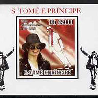 St Thomas & Prince Islands 2009 Michael Jackson #1 individual imperf deluxe sheet unmounted mint. Note this item is privately produced and is offered purely on its thematic appeal