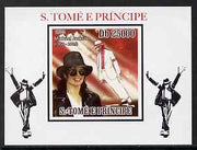 St Thomas & Prince Islands 2009 Michael Jackson #1 individual imperf deluxe sheet unmounted mint. Note this item is privately produced and is offered purely on its thematic appeal