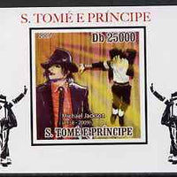 St Thomas & Prince Islands 2009 Michael Jackson #2 individual imperf deluxe sheet unmounted mint. Note this item is privately produced and is offered purely on its thematic appeal