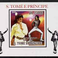St Thomas & Prince Islands 2009 Michael Jackson #3 individual imperf deluxe sheet unmounted mint. Note this item is privately produced and is offered purely on its thematic appeal