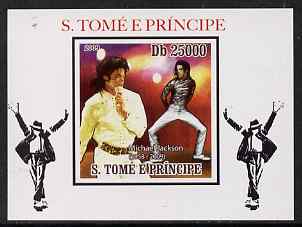 St Thomas & Prince Islands 2009 Michael Jackson #3 individual imperf deluxe sheet unmounted mint. Note this item is privately produced and is offered purely on its thematic appeal