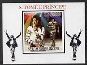 St Thomas & Prince Islands 2009 Michael Jackson #4 individual imperf deluxe sheet unmounted mint. Note this item is privately produced and is offered purely on its thematic appeal