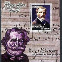 Benin 2006 Giuseppe Verdi #2 perf m/sheet unmounted mint. Note this item is privately produced and is offered purely on its thematic appeal