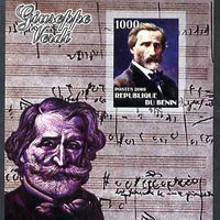 Benin 2006 Giuseppe Verdi #2 imperf m/sheet unmounted mint. Note this item is privately produced and is offered purely on its thematic appeal