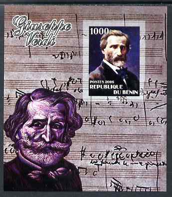 Benin 2006 Giuseppe Verdi #2 imperf m/sheet unmounted mint. Note this item is privately produced and is offered purely on its thematic appeal