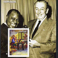 Somalia 2001 Pinocchio & Walt Disney #8 imperf s/sheet with Louis Armstrong unmounted mint. Note this item is privately produced and is offered purely on its thematic appeal