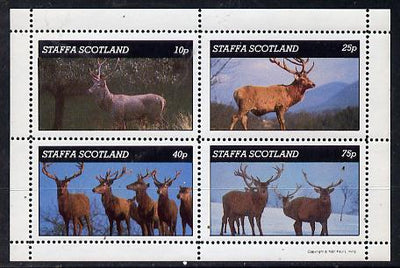 Staffa 1981 Deer perf,set of 4 values (10p to 75p) unmounted mint